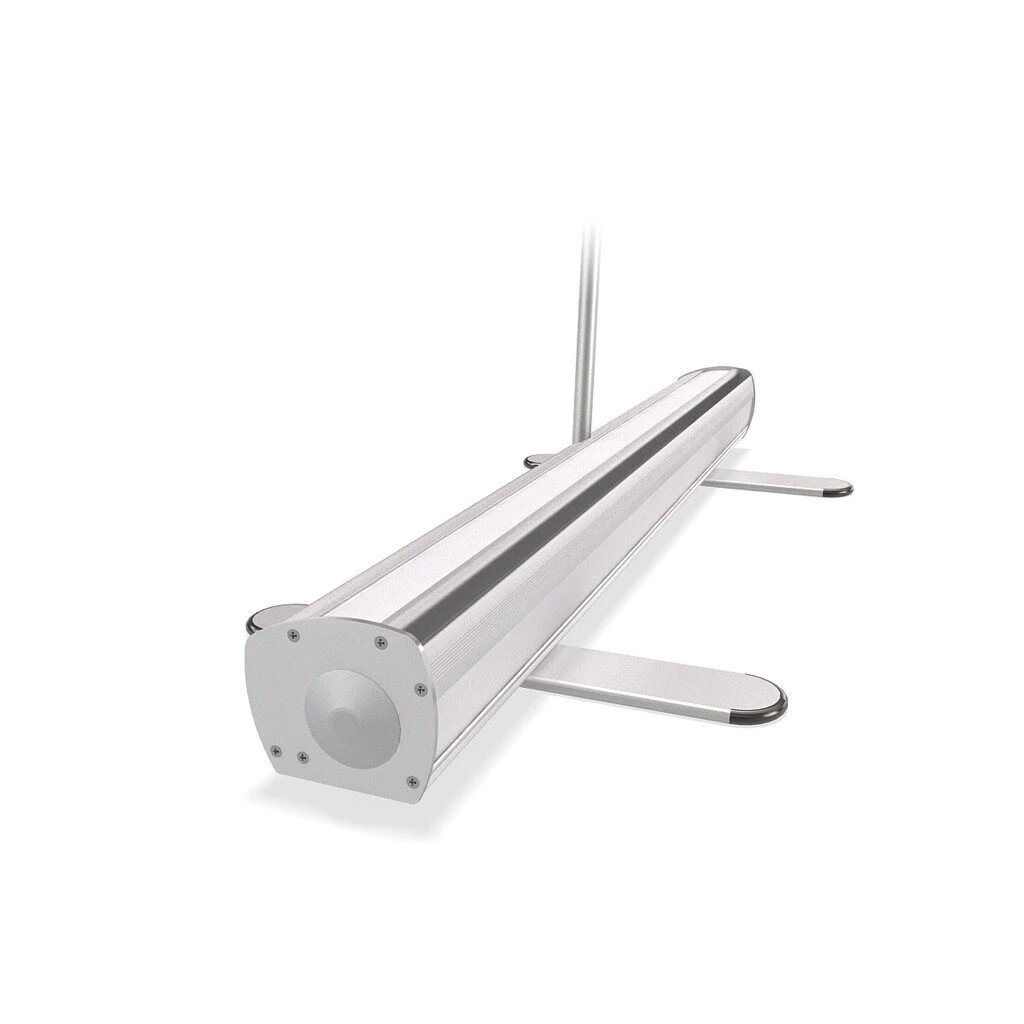 Soporte de pancarta enrollable eléctrico de venta caliente RUS-KM005 soporte de pancarta enrollable retráctil de 85*200 cm
