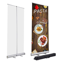RUS-KM016 Soporte de exhibición de publicidad de fábrica de China Soporte de pancarta enrollable retráctil