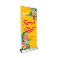 RUS-KM015 Venta caliente 80x 200 Soporte de pancarta enrollable retráctil de aluminio