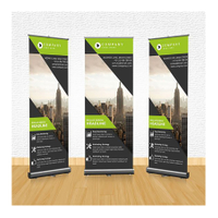 RUS-KM016 Nuevo Producto 100*200cm 80*200cm 85*200cm Soporte de pancarta enrollable económico retráctil