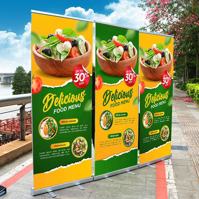 RUS-KM001 Soporte enrollable de aluminio plegable de 80 * 200 cm