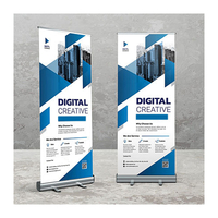 RUS-KM020 Venta caliente Equipo de exposición de aluminio retráctil Roll Up Banner Stand